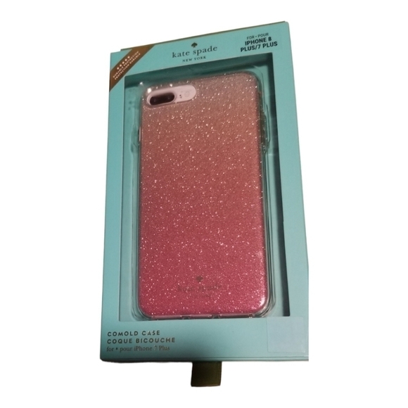 Kate Spade Pink Glitter Ombre Comold Case IPhone 8 Plus/7 Plus - Picture 3 of 6